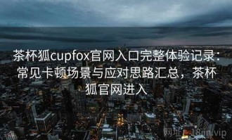 茶杯狐cupfox官网入口完整体验记录：常见卡顿场景与应对思路汇总，茶杯狐官网进入