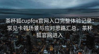 茶杯狐cupfox官网入口完整体验记录：常见卡顿场景与应对思路汇总，茶杯狐官网进入