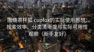 围绕茶杯狐 cupfox的实际使用感想：搜索效率、分类清晰度与实际可用性观察（新手友好）