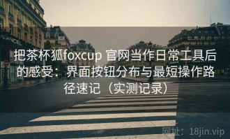 把茶杯狐foxcup 官网当作日常工具后的感受：界面按钮分布与最短操作路径速记（实测记录）