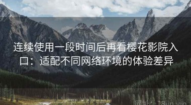 连续使用一段时间后再看樱花影院入口：适配不同网络环境的体验差异