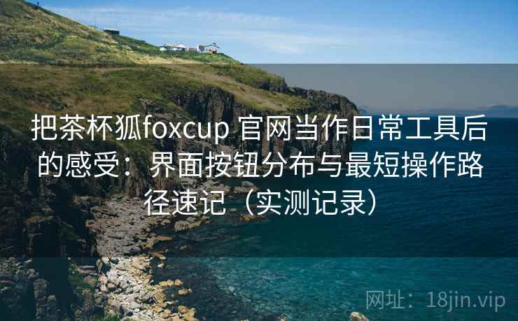 把茶杯狐foxcup 官网当作日常工具后的感受：界面按钮分布与最短操作路径速记（实测记录）