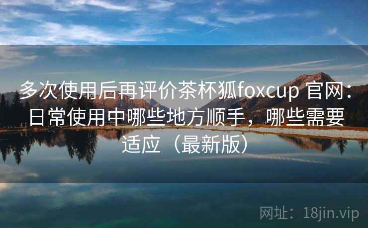 多次使用后再评价茶杯狐foxcup 官网：日常使用中哪些地方顺手，哪些需要适应（最新版）