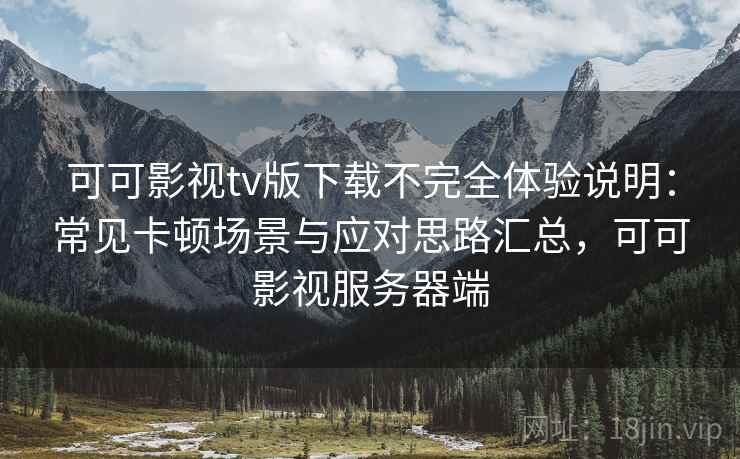 可可影视tv版下载不完全体验说明：常见卡顿场景与应对思路汇总，可可影视服务器端