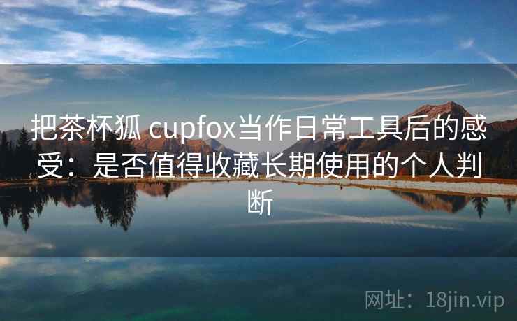 把茶杯狐 cupfox当作日常工具后的感受：是否值得收藏长期使用的个人判断