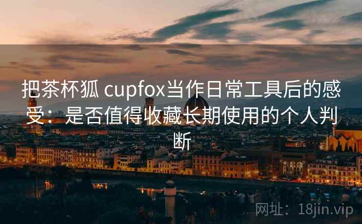 把茶杯狐 cupfox当作日常工具后的感受：是否值得收藏长期使用的个人判断